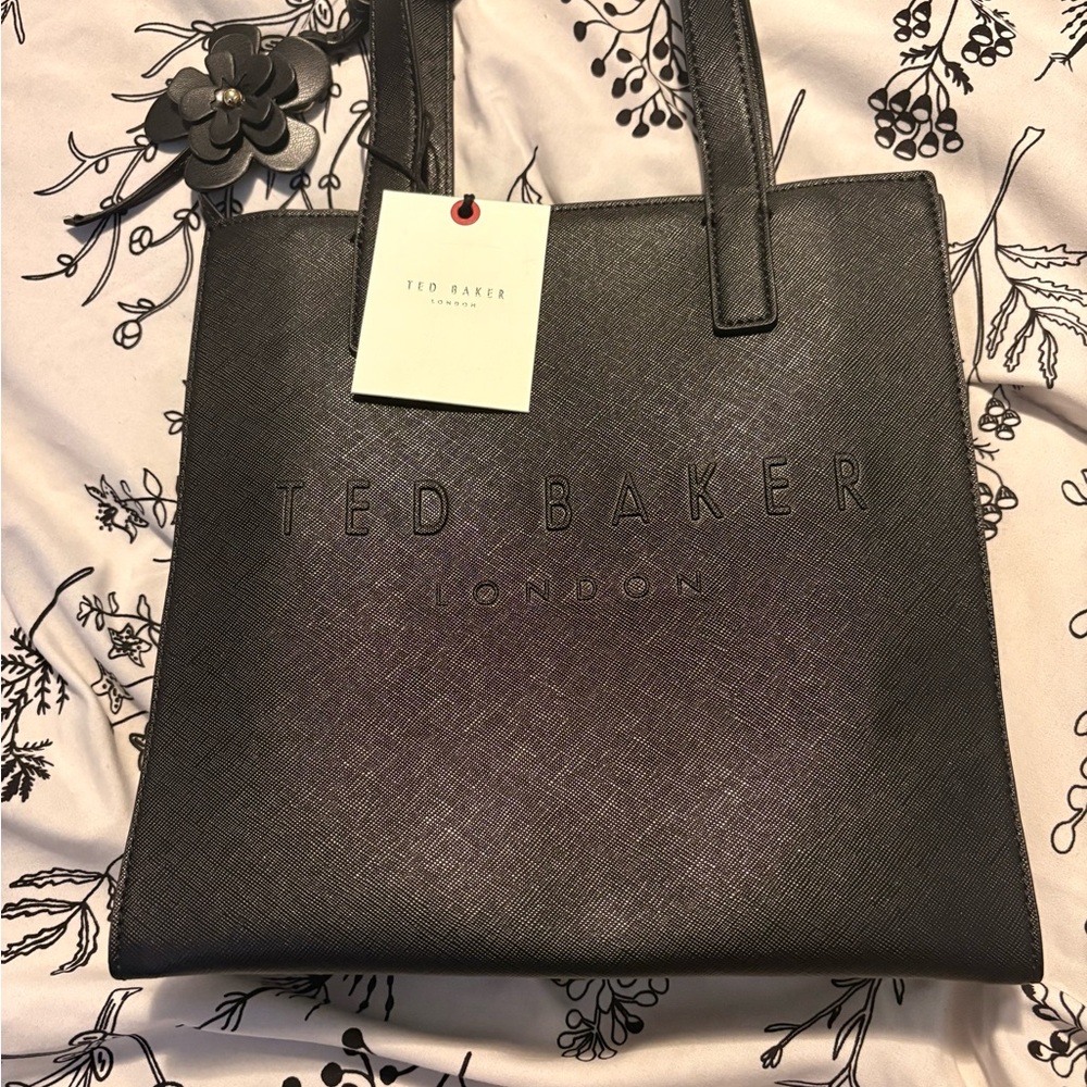 Ted Baker Charcoal Textured Tote